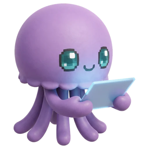 Mascota de CI Soluciones sosteniendo una tablet